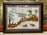 Tranh thêu tay Đồng Quê – T070