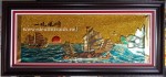 Tranh nhung đồng mạ vàng-Thuận buồm xuôi gió-k026