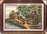 Tranh đá quý, Đồng quê kinh bắc- TD081