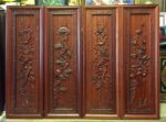 Tranh gỗ hương chạm nổi Tứ Quý -TG029