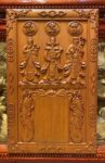 Tranh gỗ gõ đỏ điêu khắc, Phước Lộc Thọ -TG247