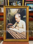 Tranh in cao cấp, Bác Hồ làm việc tại Pác Pó -VN33