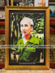 Ảnh in dầu, Bác Hồ mặc áo lính – VN036