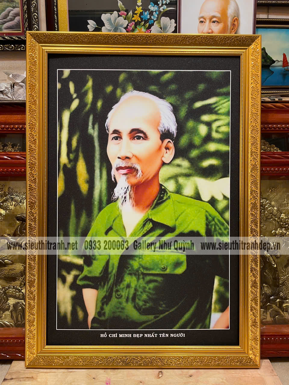 Ảnh in dầu, Bác Hồ mặc áo lính – VN036