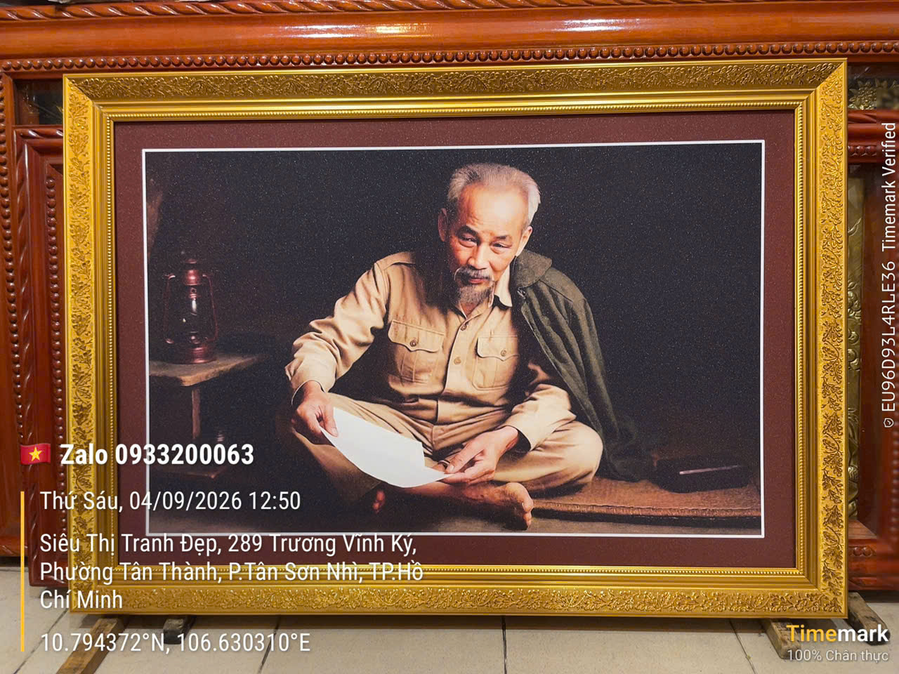 Tranh in dầu – Bác Hồ trên hang Pác Pó – IN33