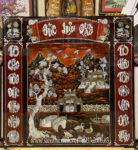 Liễn thờ khảm trai sơn mài, Đức Lưu Quang – SM216