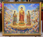 Tranh  Phật Tam Thánh – IN220