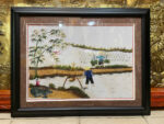 Tranh thêu tay, đồng quê – T010